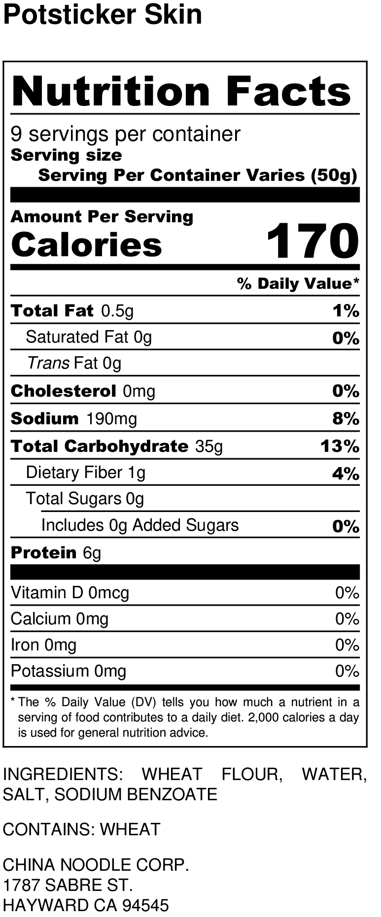 Nutrition Facts